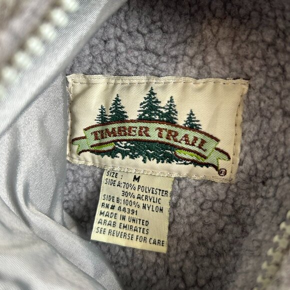 Vintage Timber Trail Reversible Fleece Jacket  - Unisex Men Medium Women Large - Picture 7 of 11